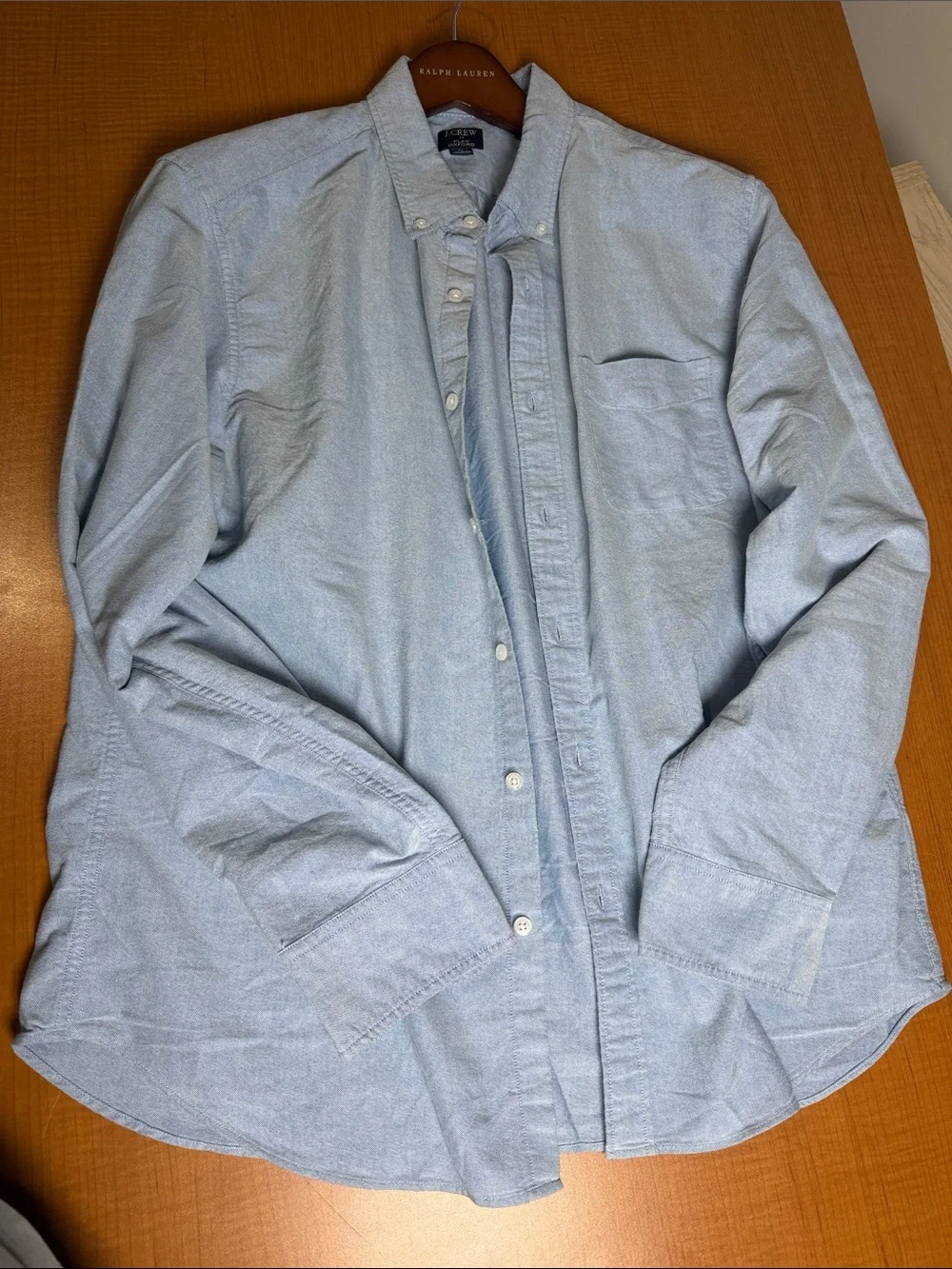 J. Crew Light Blue Button-Down Shirt Jacket